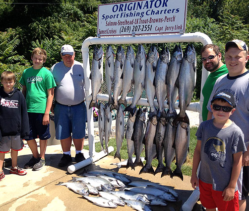 Originator Fishing Charter :: Come Fish Lake Michigan & St Joe River for Perch Salmon Steelhead Trout